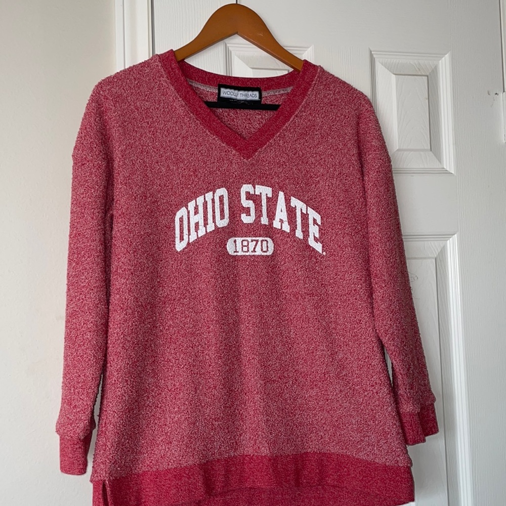 COPY - OHIO STATE WOOLEY TREADS VINTAGE 1870 PULLOVER   B- NECK Size S